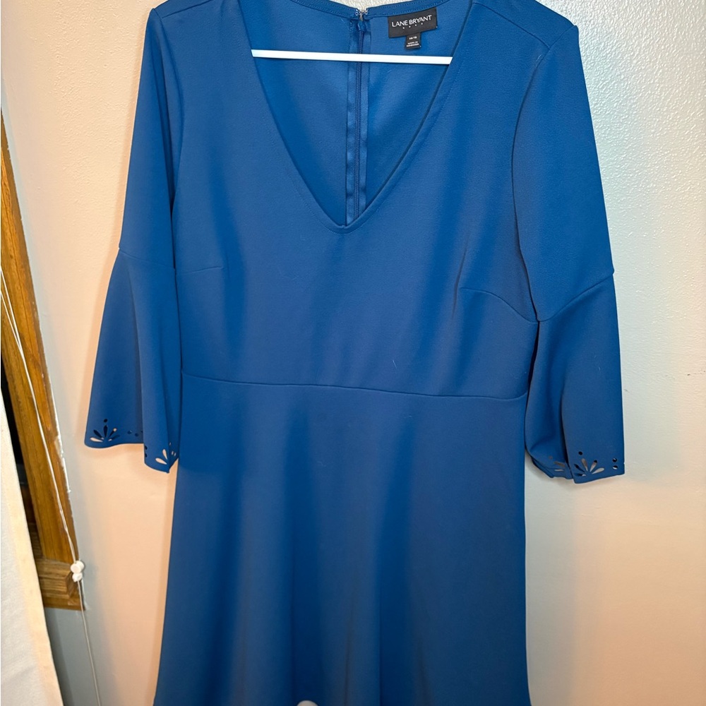 Lane Bryant Deep Blue V-Neck Dress